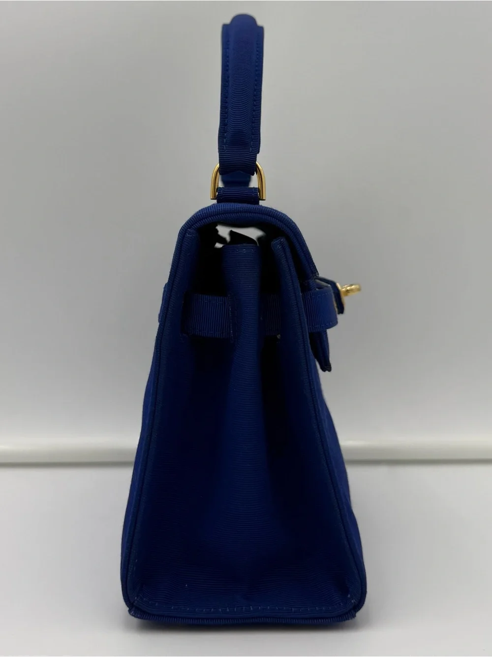 🇮🇹COLOMBO 1937 MILANO • MINI 18 Crossbody Bag in Blue Silk • Made in ITALY